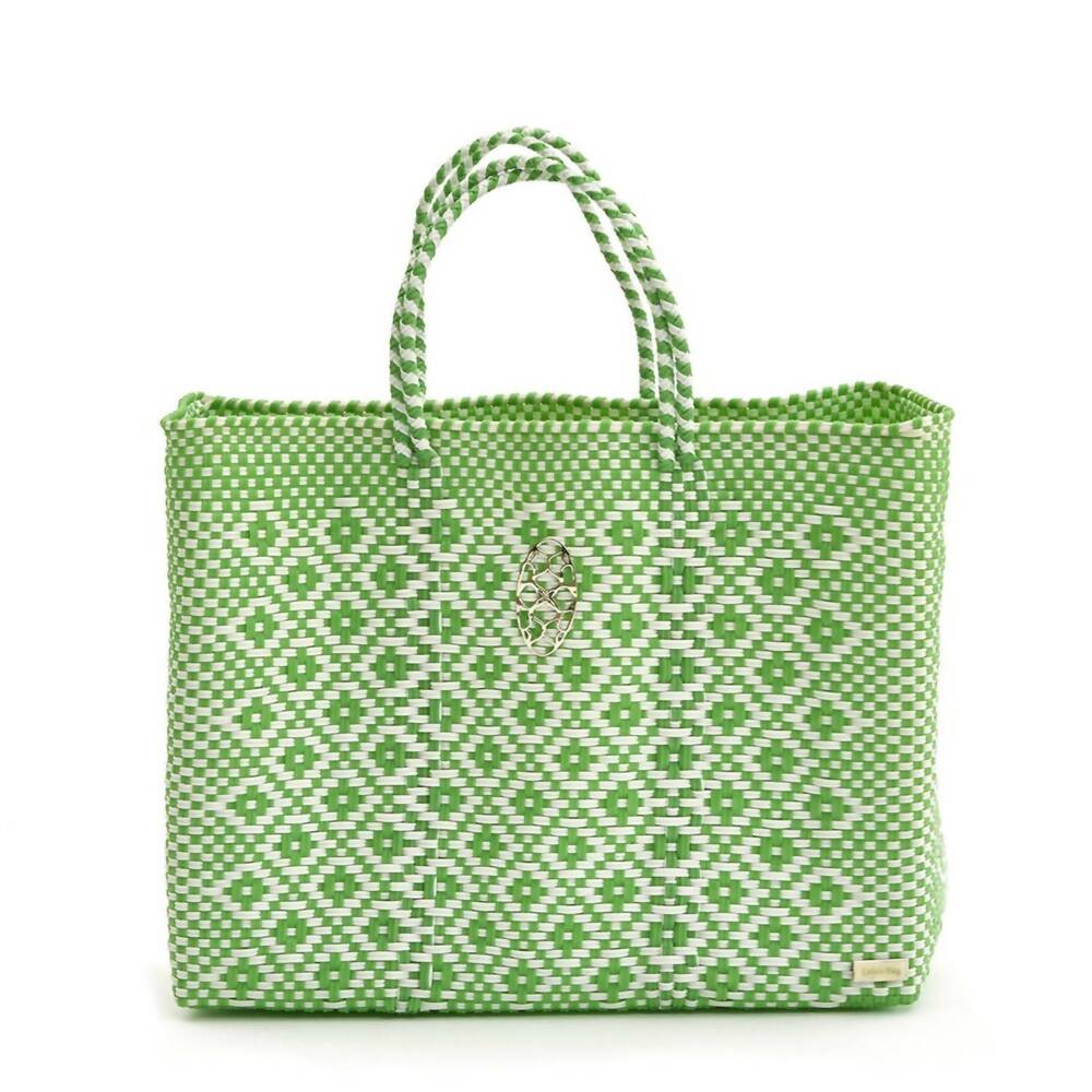 NEW LOLA'S BAG women's travel handmade aztec tote bag with clutch in green